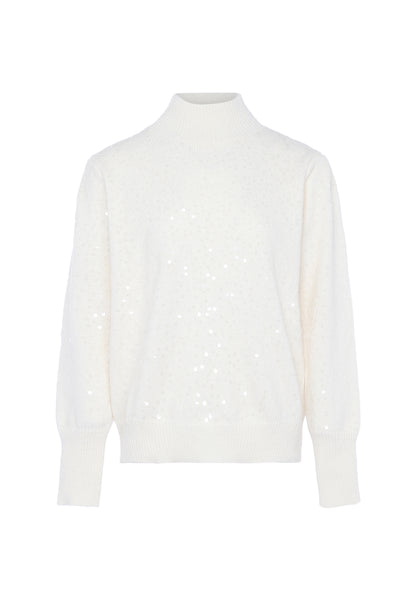 faina damski sweter dzianinowy z cekinami