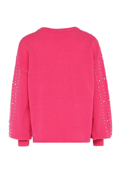 faina damski sweter z perłami