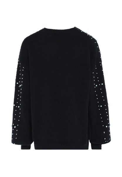 faina damski sweter z perłami