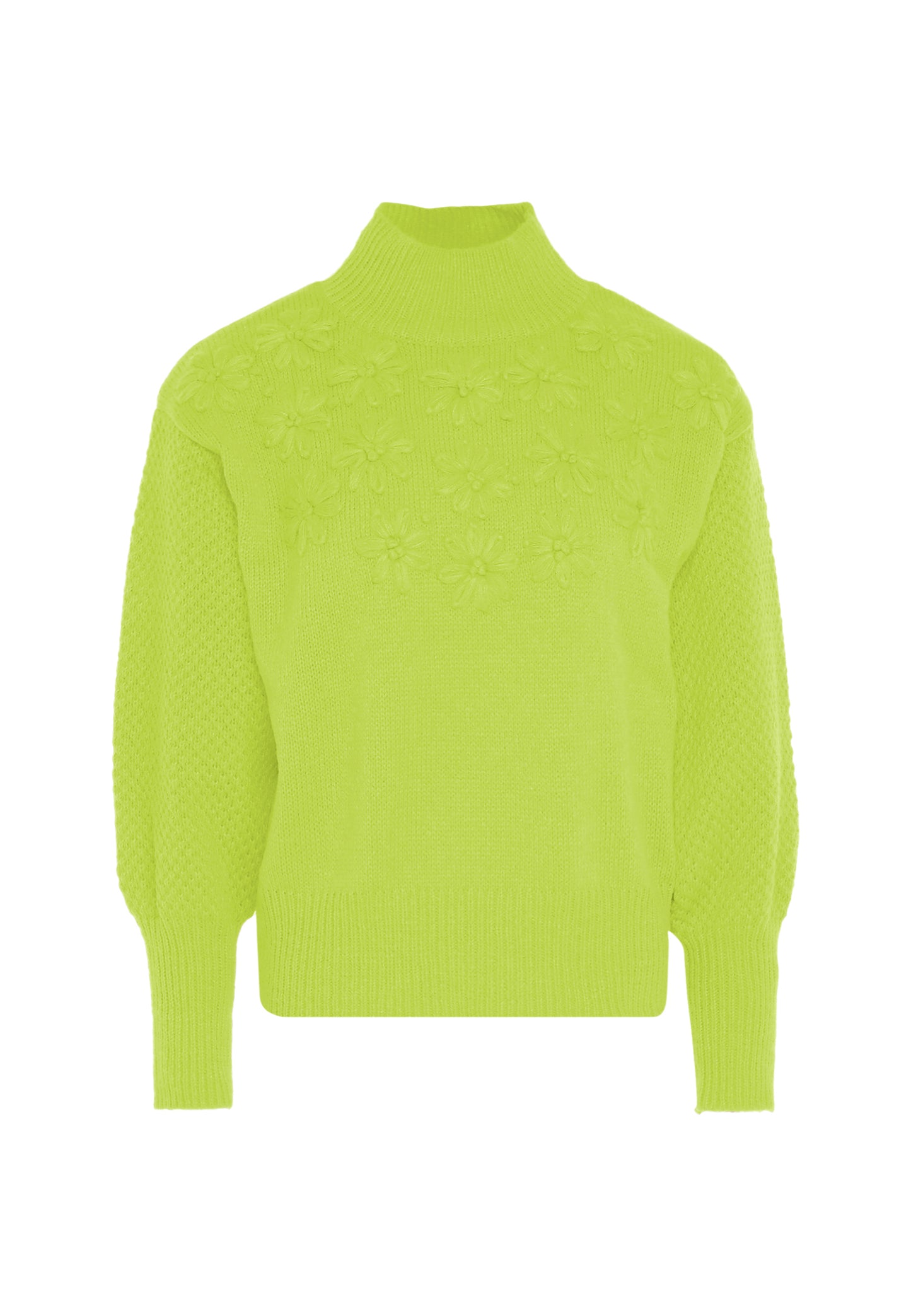 myMo women's sweater with floral embroidery