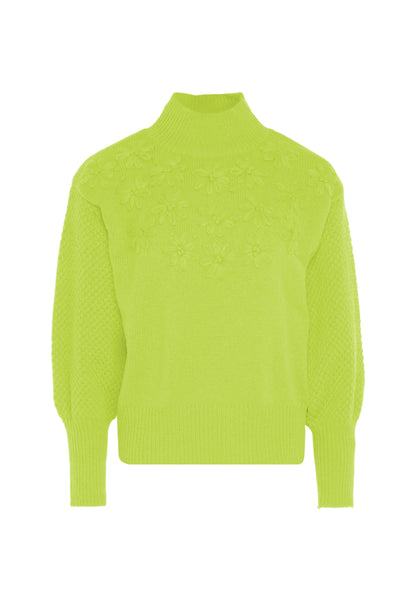 myMo women's sweater with floral embroidery