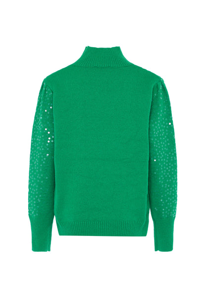 faina damski sweter dzianinowy z cekinami