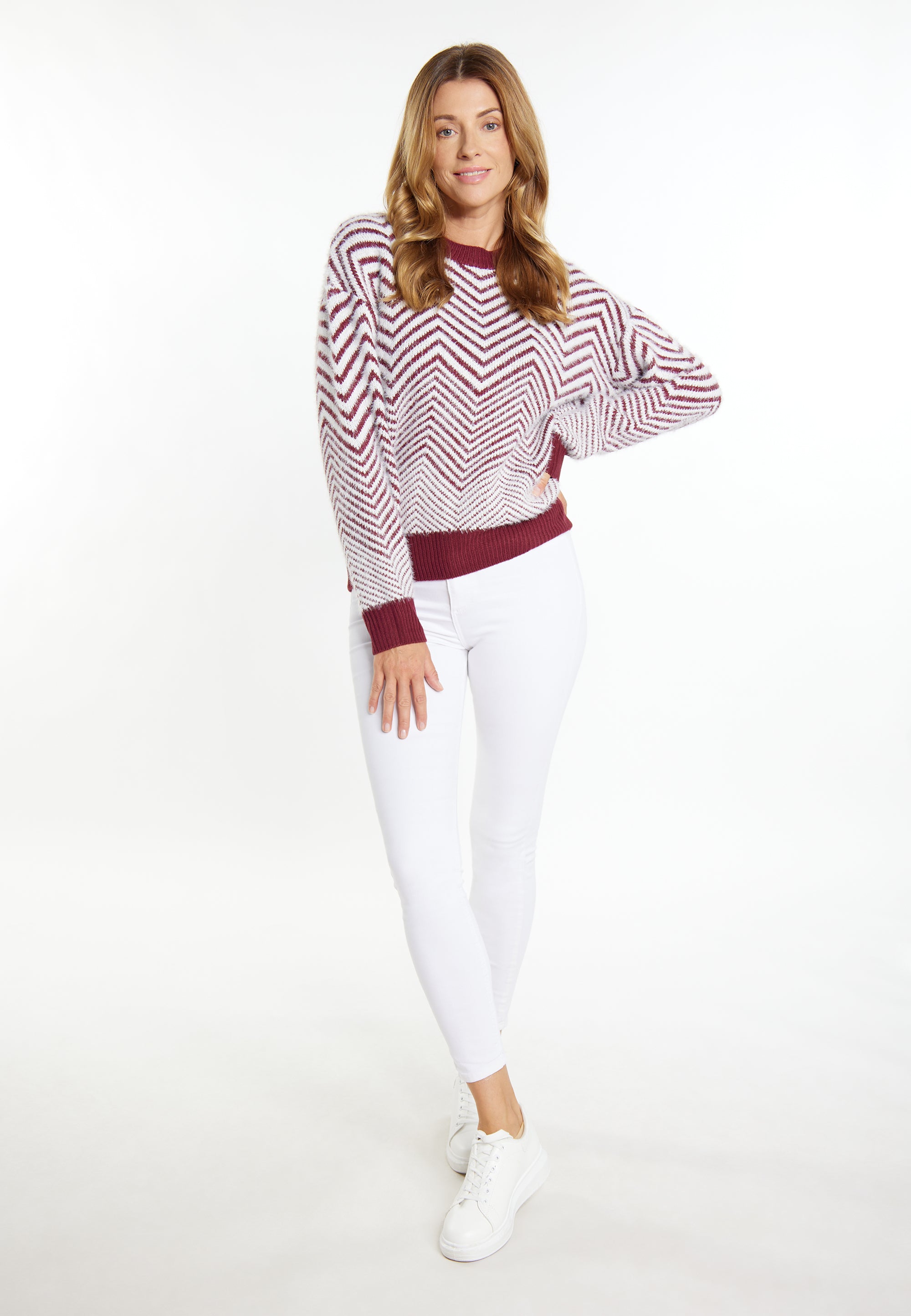 Dark Cherry Red White