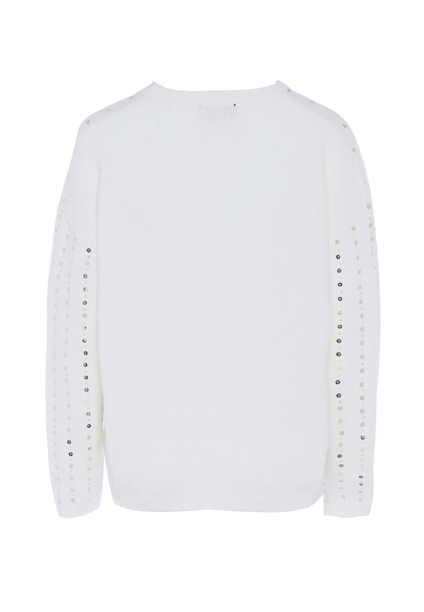 faina damski sweter dzianinowy z cekinami