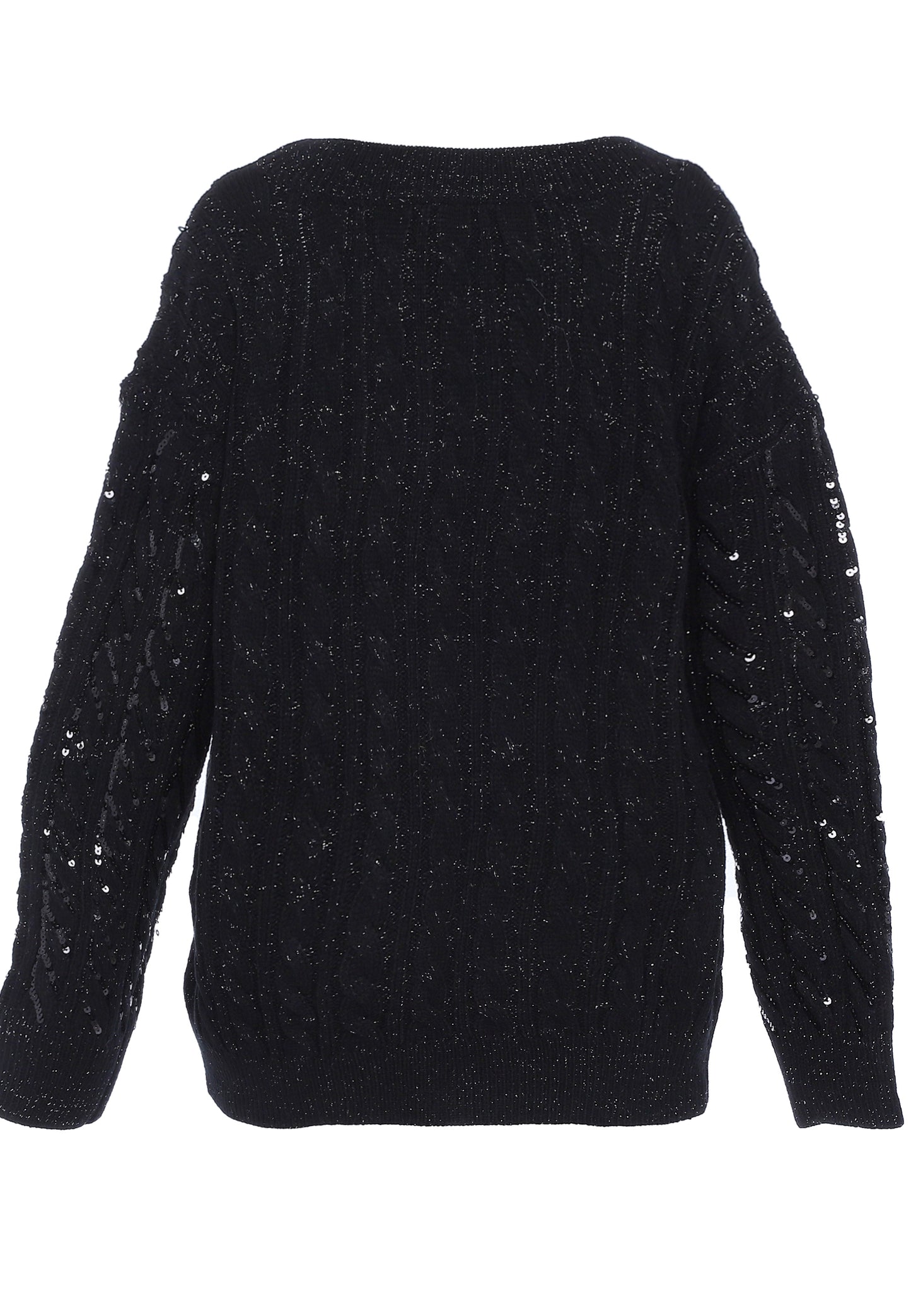 faina damski sweter dzianinowy z cekinami