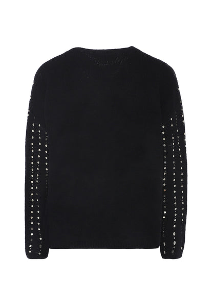 faina damski sweter dzianinowy z cekinami