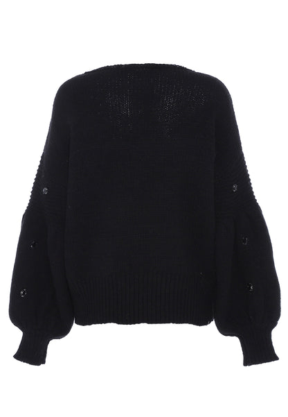 faina women's sweater with rhinestone