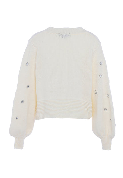 faina Women's Cardigan With Rhinestone