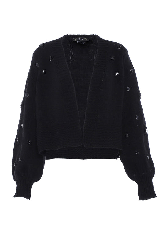 faina women's cardigan with rhinestone