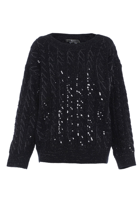 faina women's knitted sweater with sequin