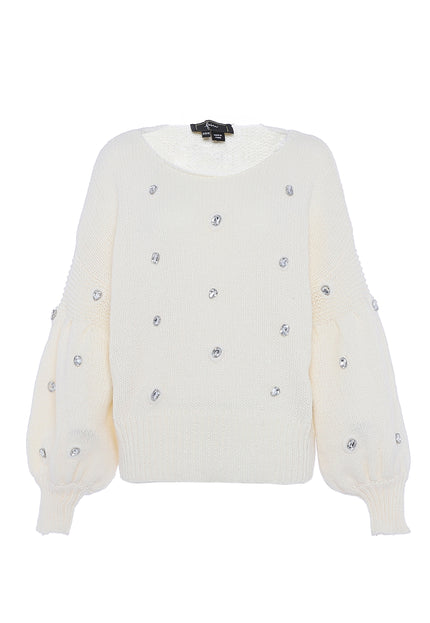 faina Women's Sweater With Rhinestone