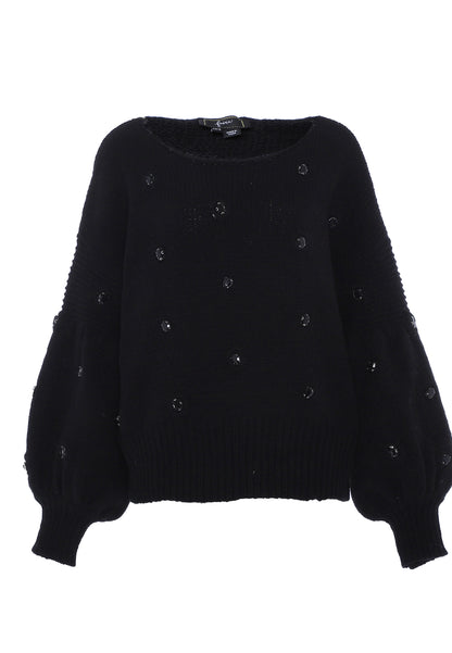 faina women's sweater with rhinestone