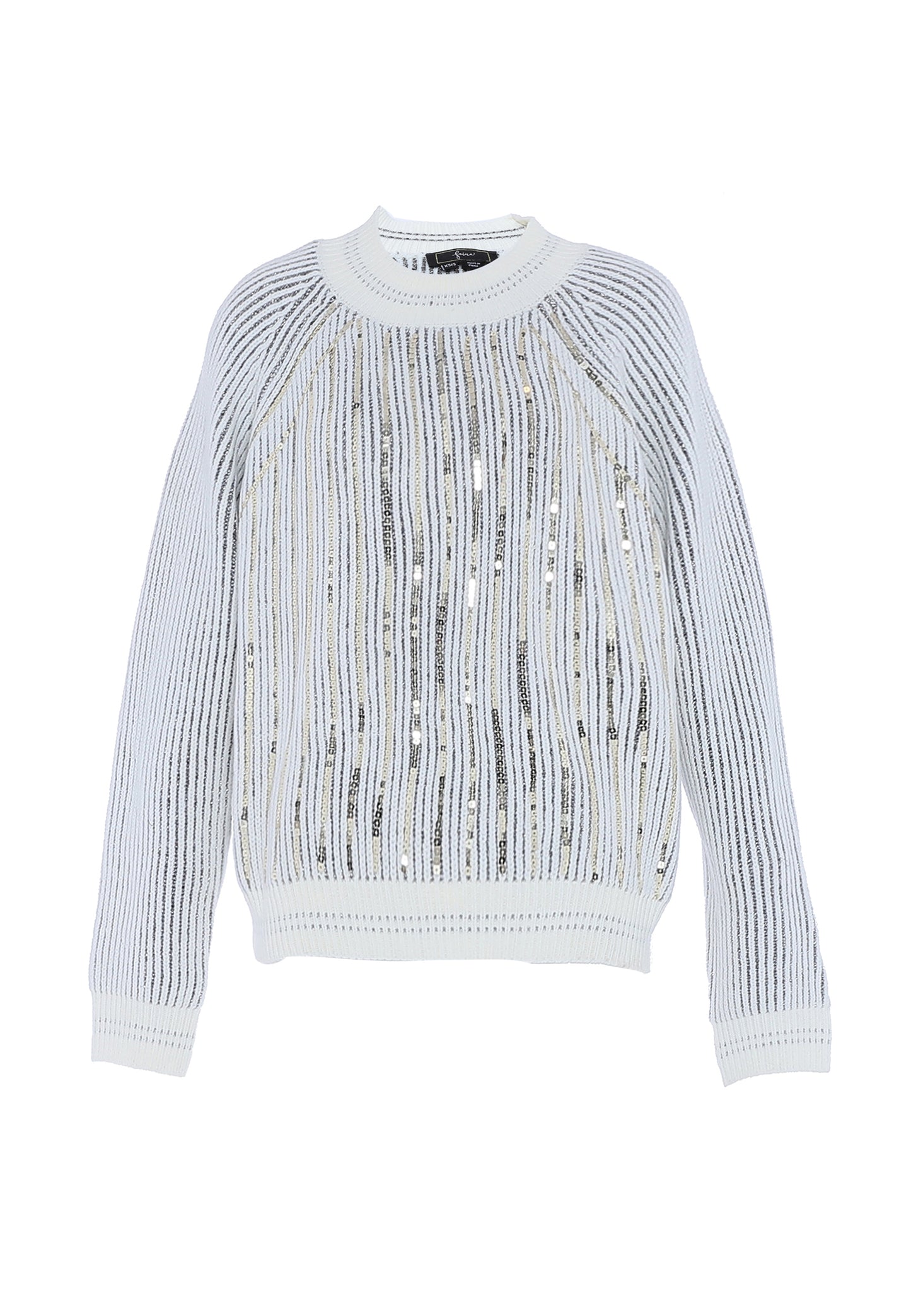 faina damski sweter dzianinowy z cekinami