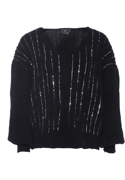 faina damski sweter dzianinowy z cekinami