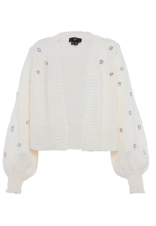 faina women's cardigan with rhinestone