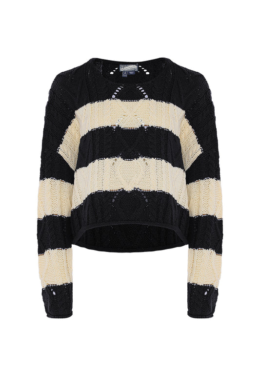 DreiMaster Vintage women's sweater with stripe