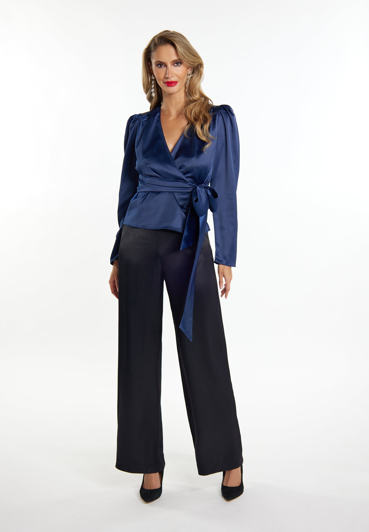 faina women's wrap blouse