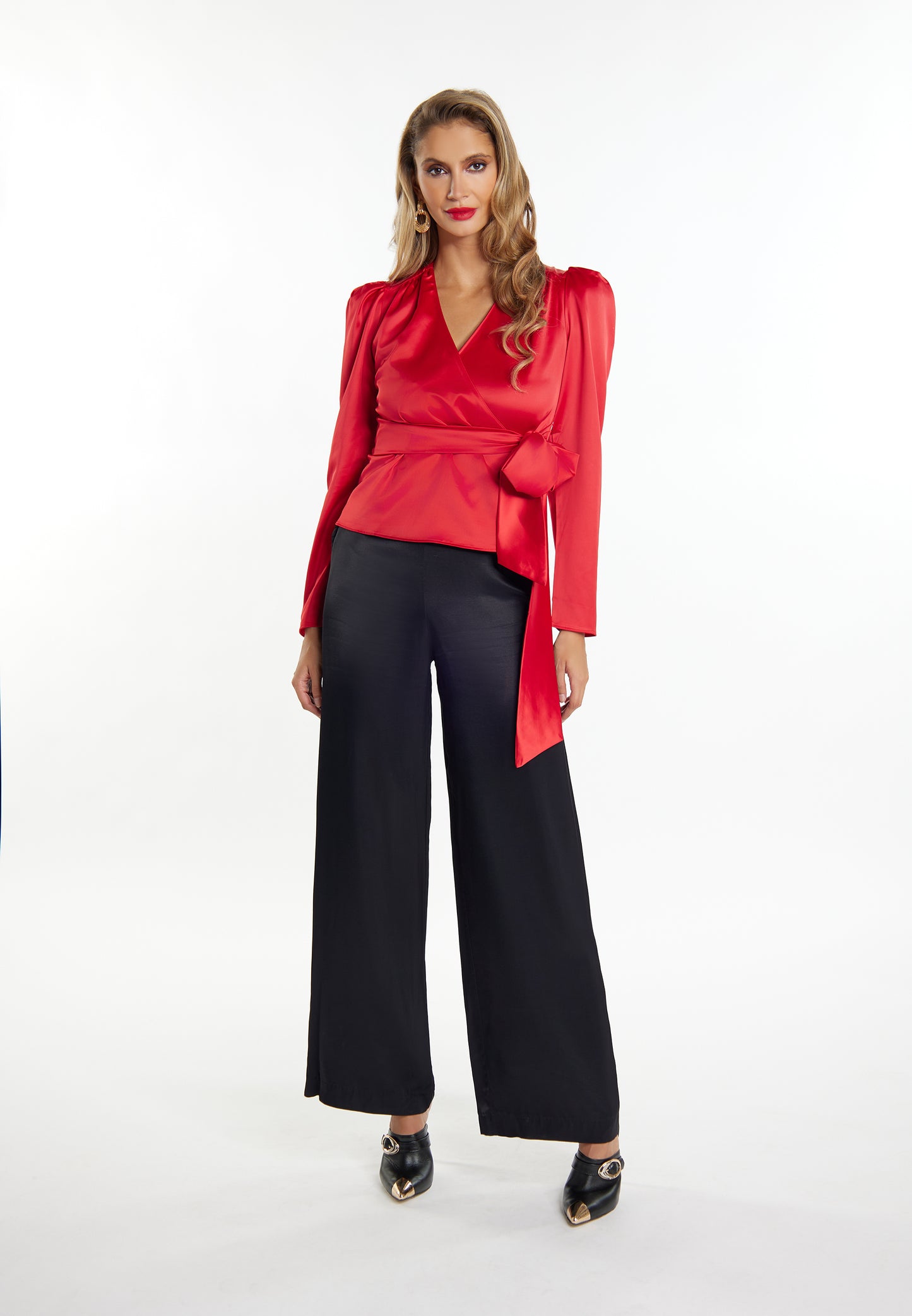 faina women's wrap blouse