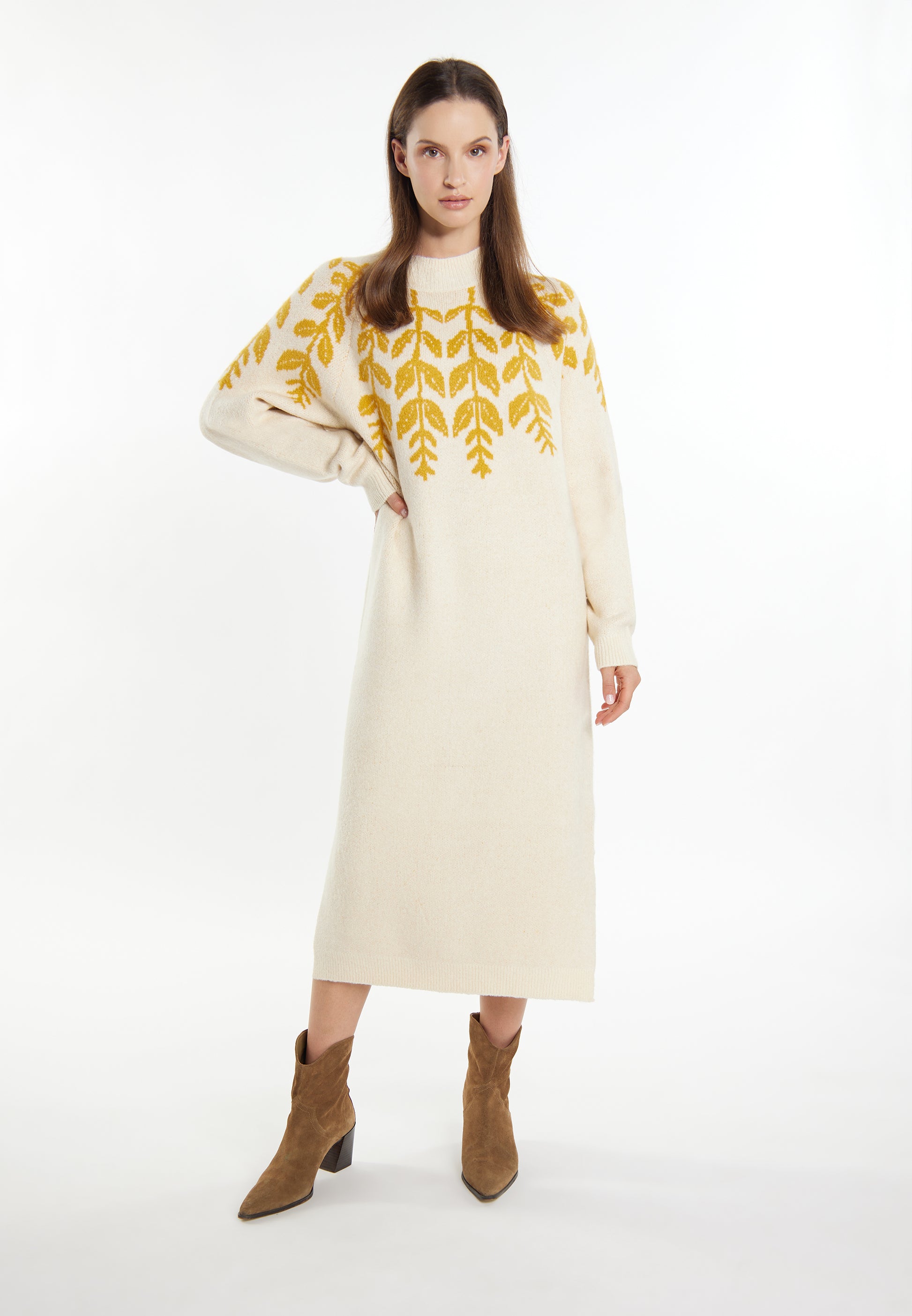 usha women's maxi knit dress