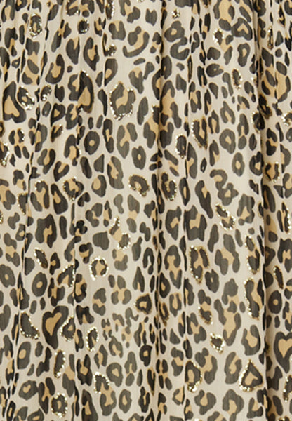 faina women's maxi dress leopard print
