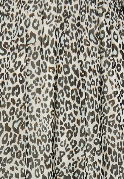 faina women's maxi dress leopard print