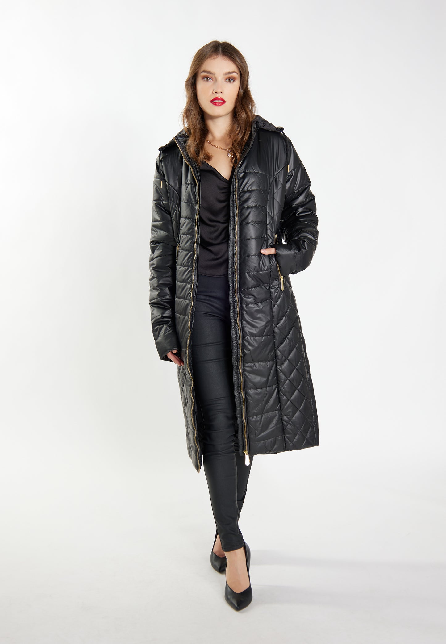 faina women's light quilted coat