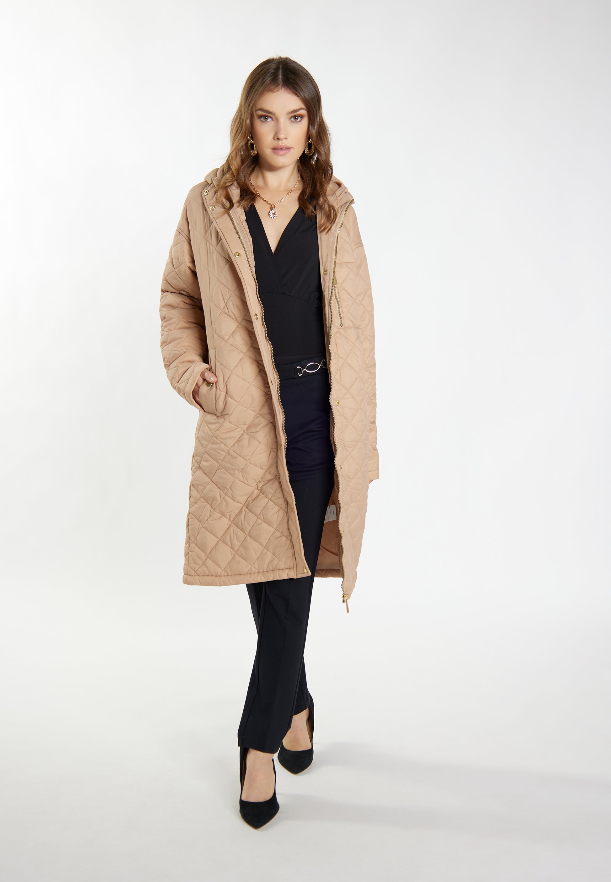 faina women's light quilted coat