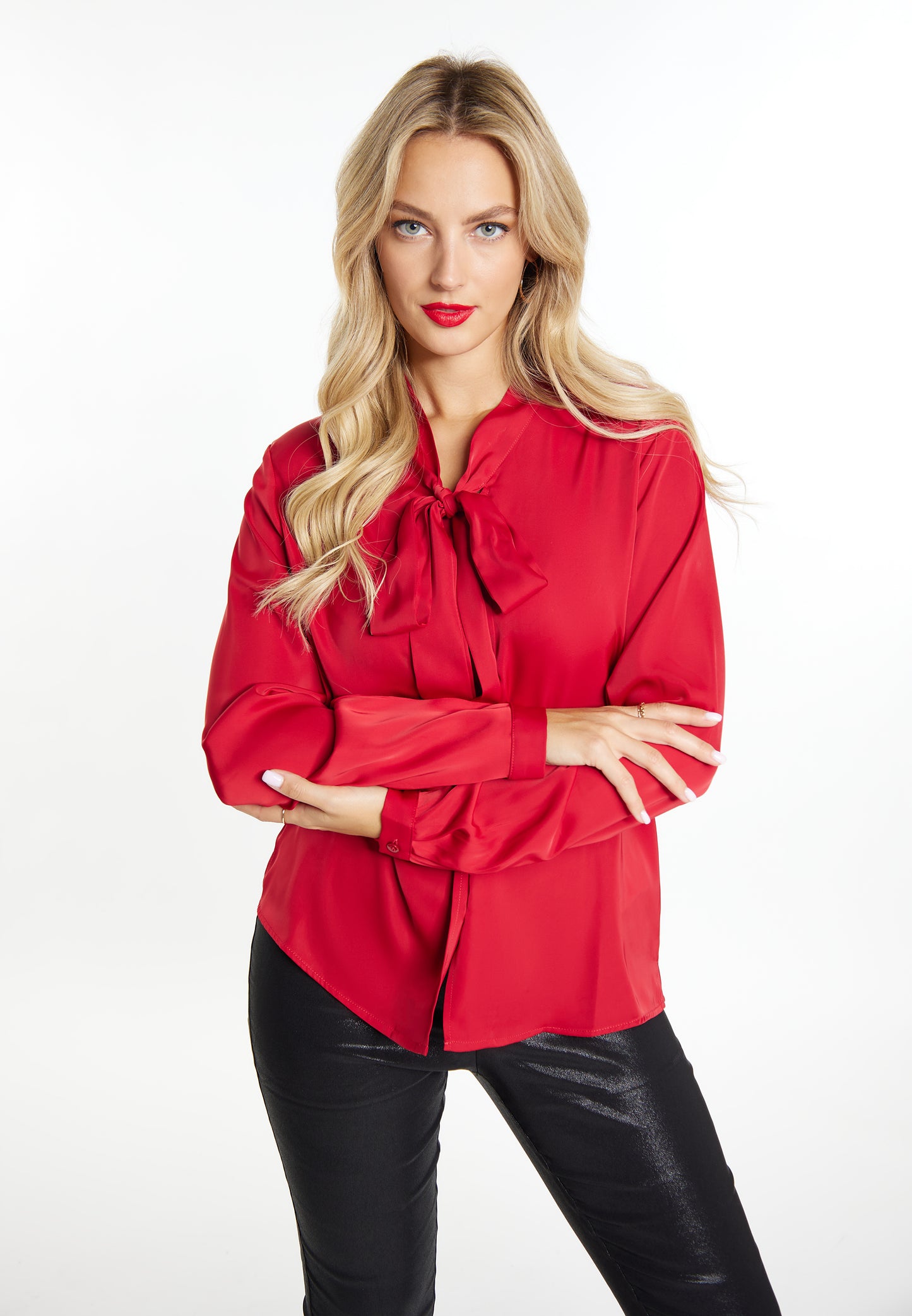 faina women's faina tie-neck blouse