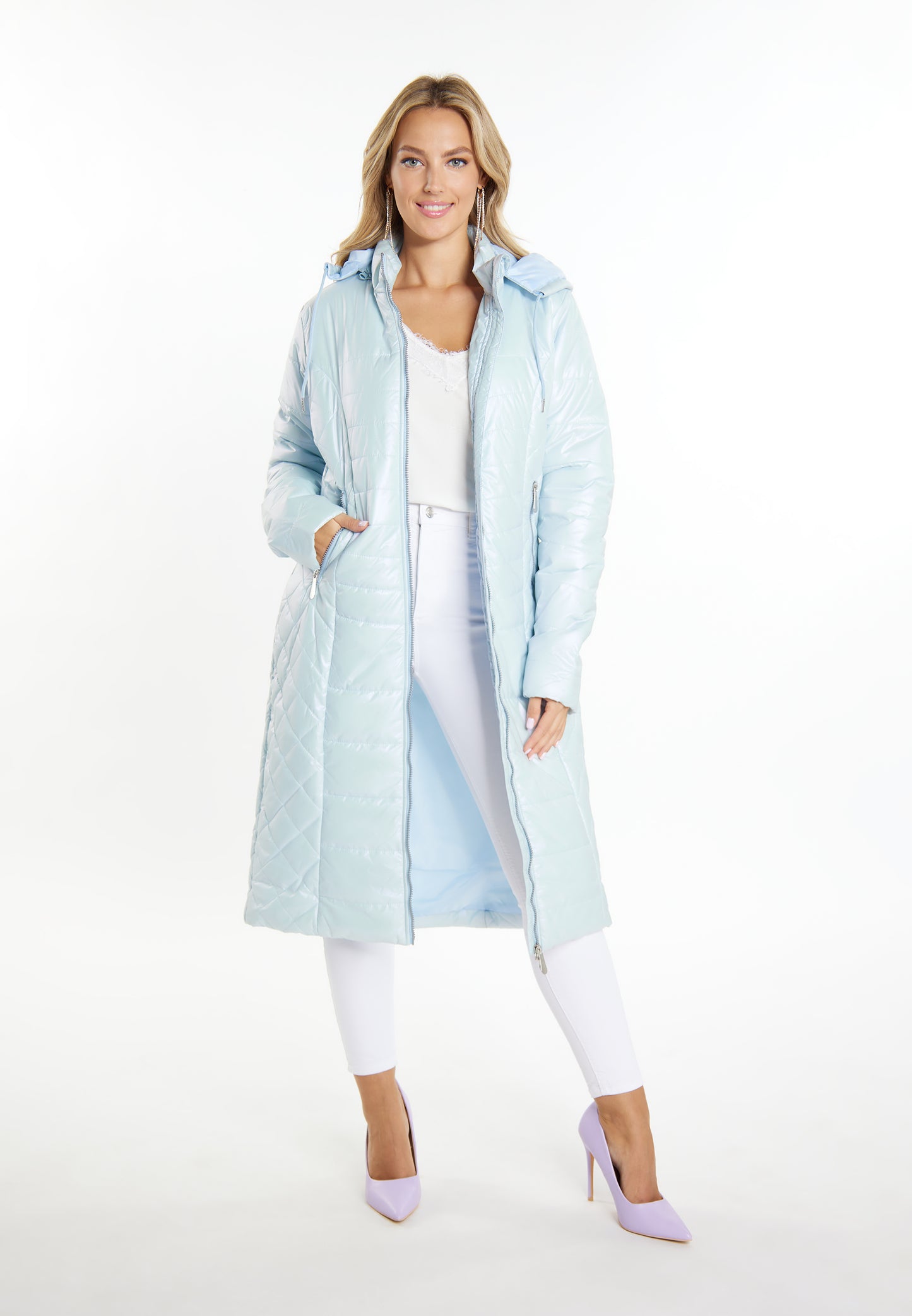 faina women's light quilted coat