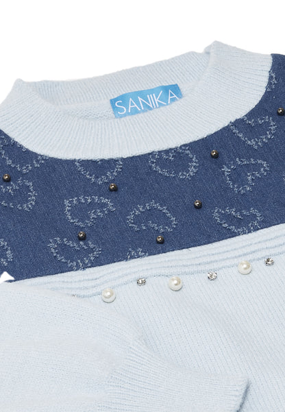 SANIKA damski sweter dzianinowy