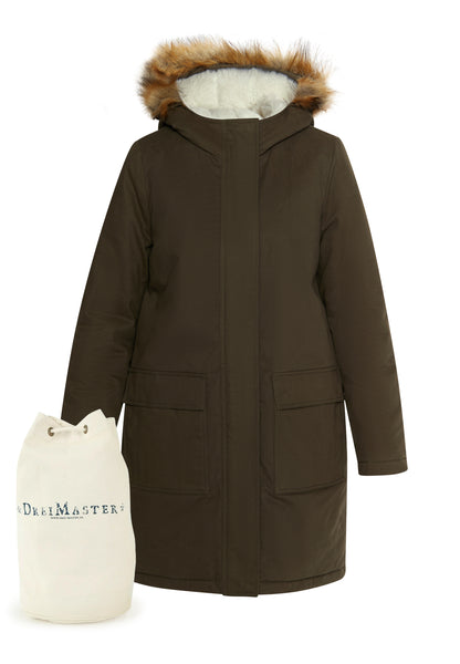 DreiMaster Vintage women's winter parka + shopping bag set