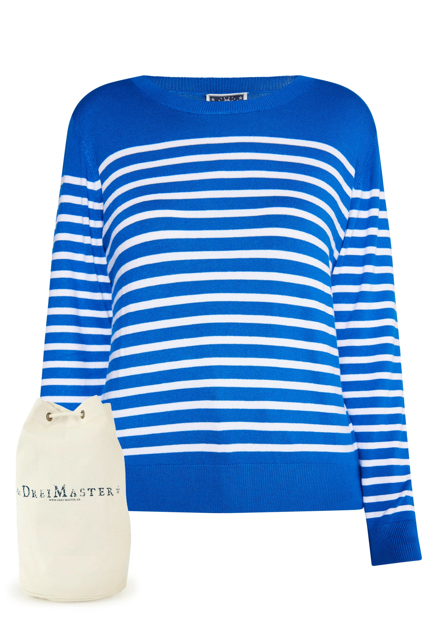DreiMaster Maritim women's knitted sweater + shopping bag set