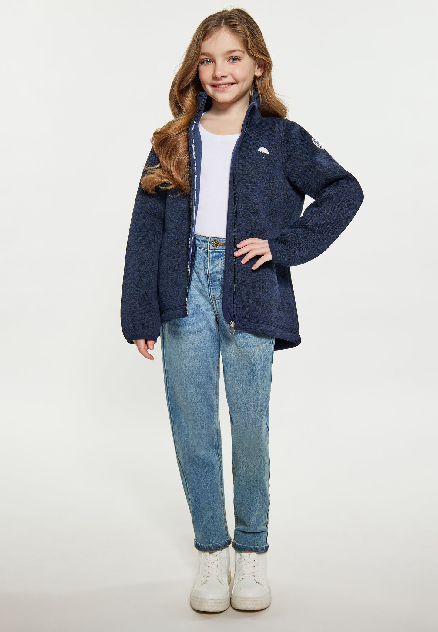 Schmuddelwedda girl's knitted fleece jacket