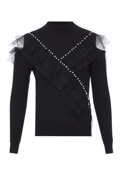 bling bling by leo women's knitted sweater