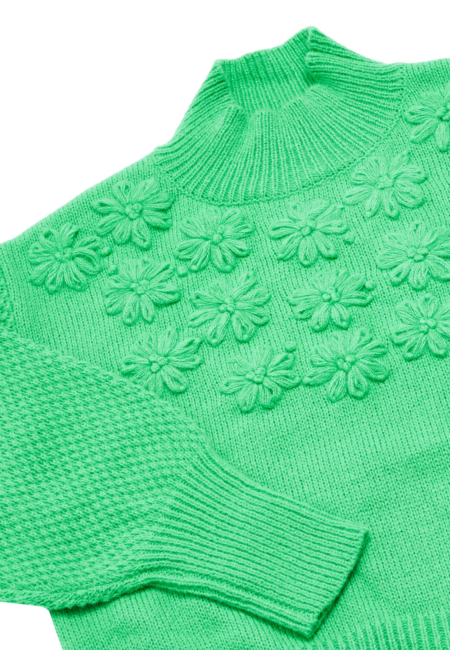 myMo women's sweater with floral embroidery