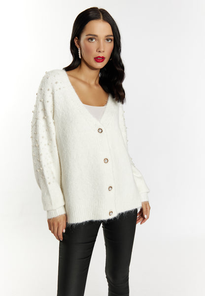 faina women's cardigan with pearl