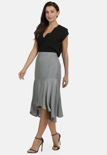 usha WHITE LABEL Women's Flounce Skirt