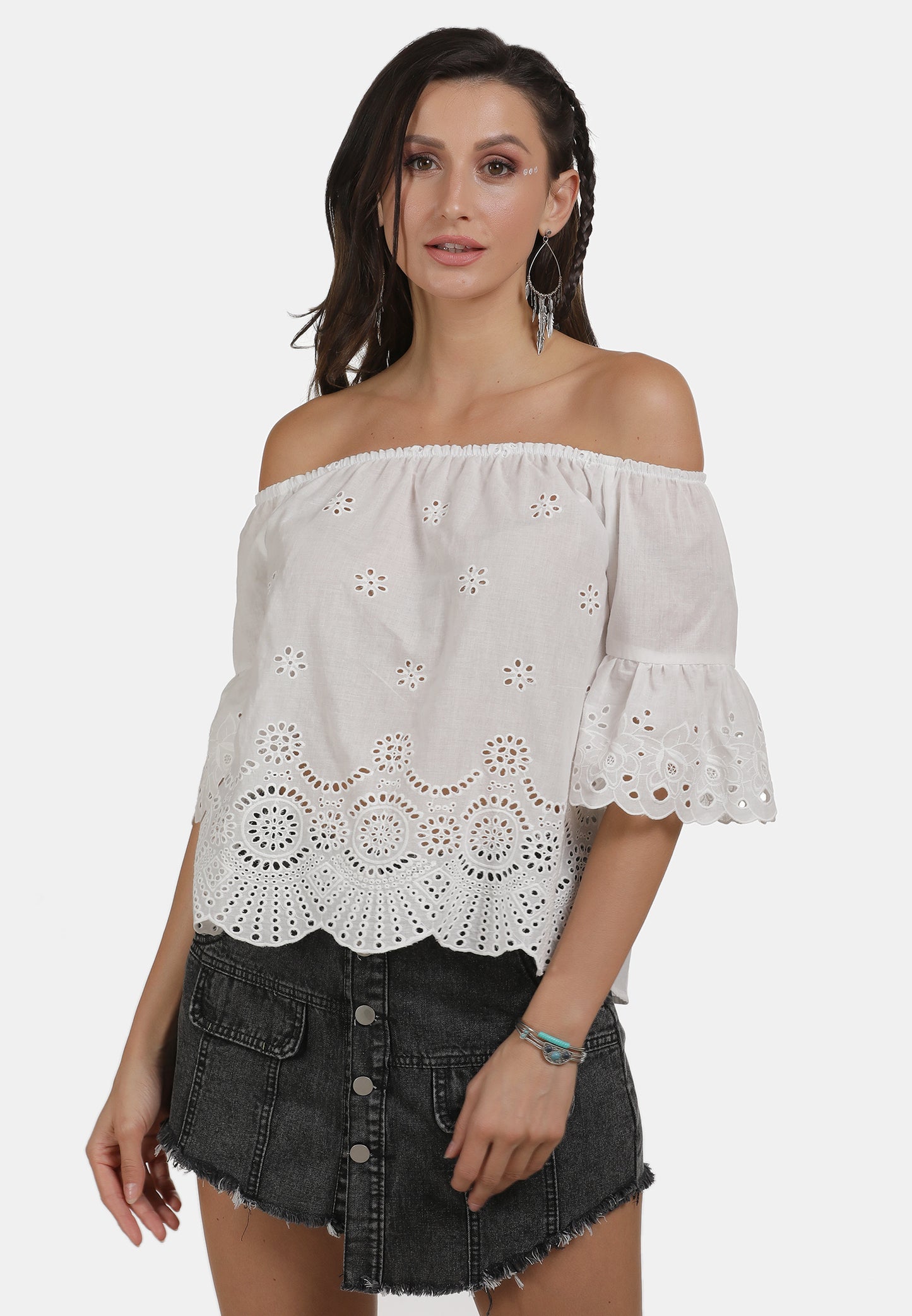 usha FESTIVAL women's carmen blouse