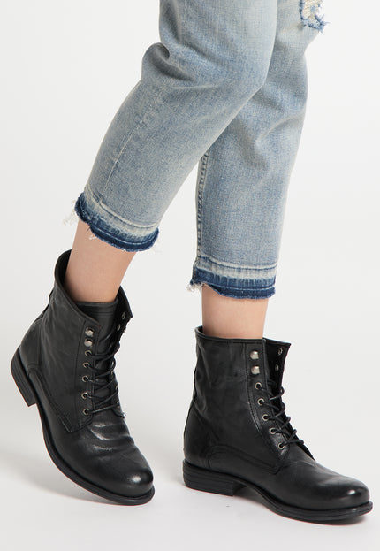 DreiMaster Vintage Women's Soft Leather Ankle Boots