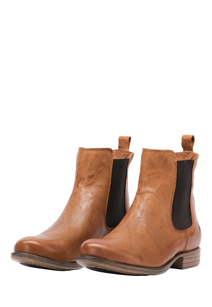 DreiMaster Vintage Women's Soft Leather Chelsea Boots