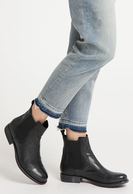DreiMaster Vintage Women's Soft Leather Chelsea Boots