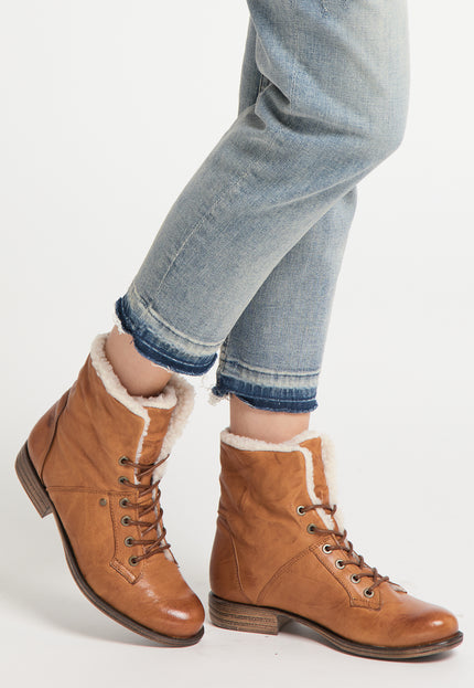 DreiMaster Vintage Women's Soft Leather Ankle Boots
