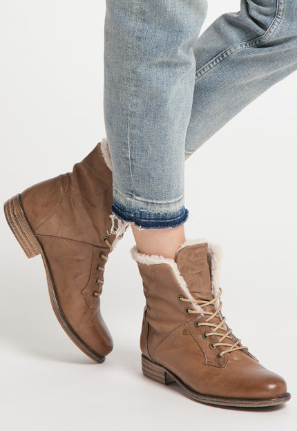 DreiMaster Vintage Women's Soft Leather Ankle Boots