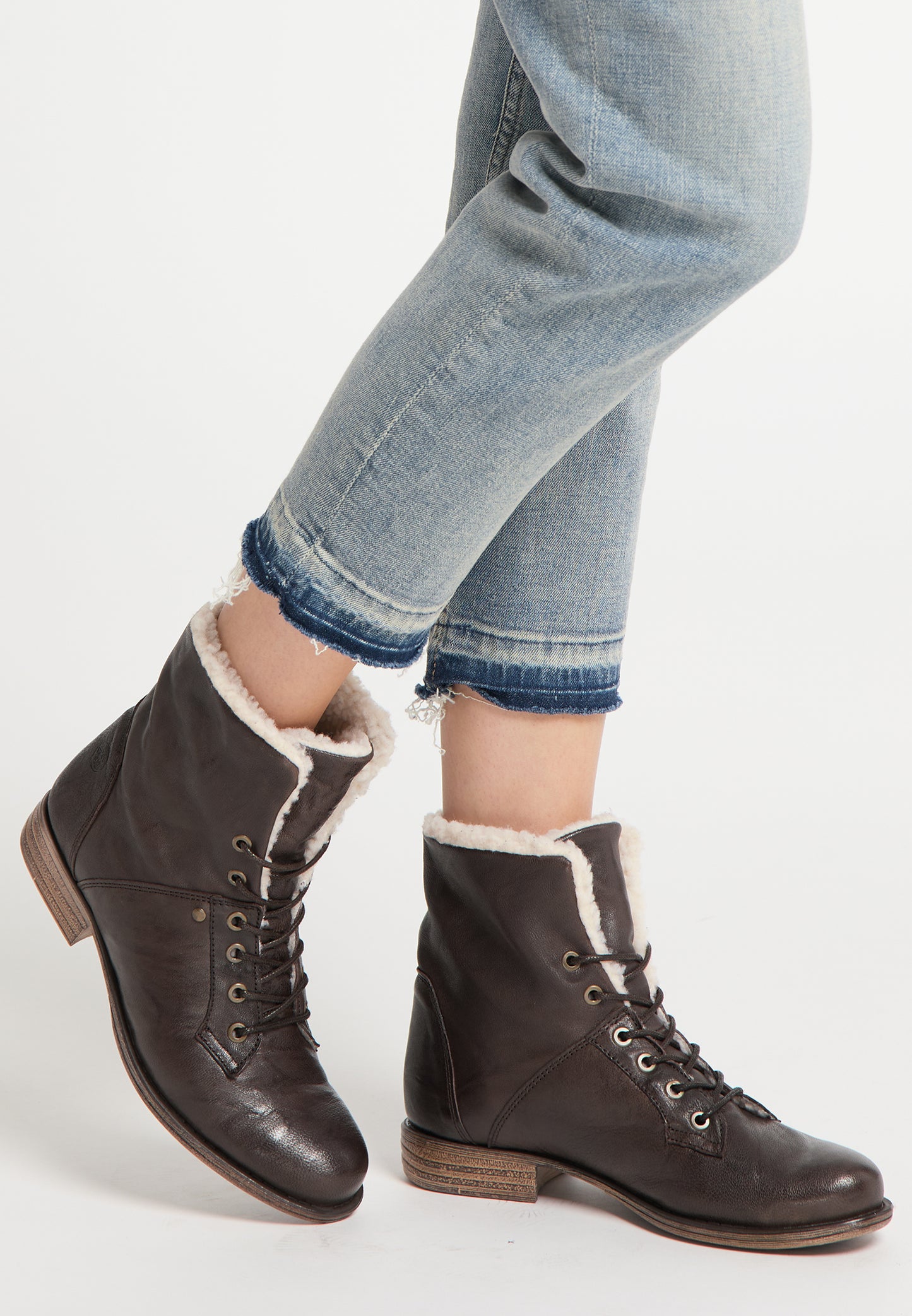 DreiMaster Vintage women's soft leather ankle boots
