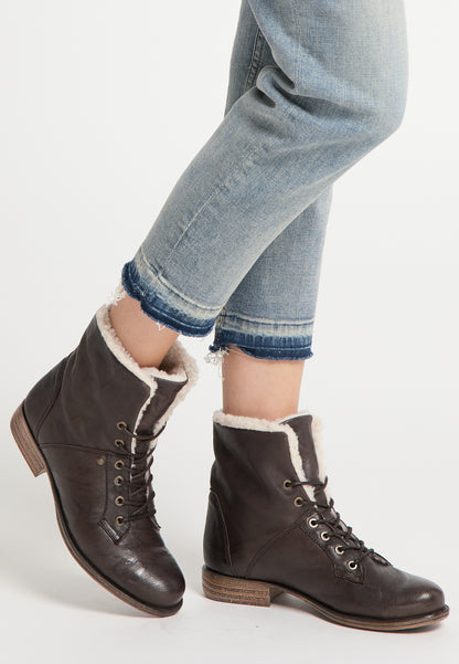 DreiMaster Vintage women's soft leather ankle boots
