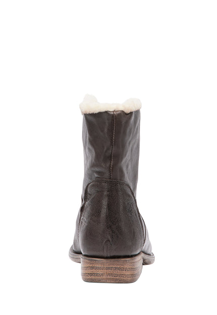DreiMaster Vintage Women's Soft Leather Ankle Boots