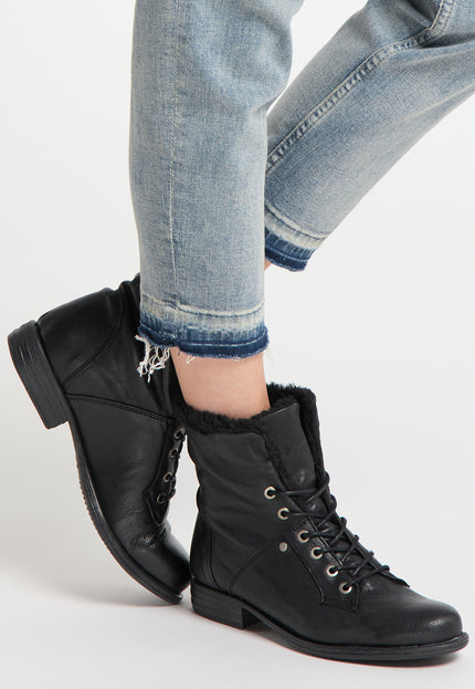DreiMaster Vintage Women's Soft Leather Ankle Boots
