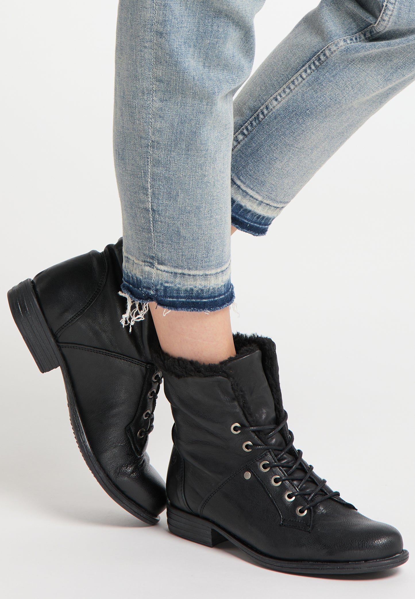 DreiMaster Vintage women's soft leather ankle boots