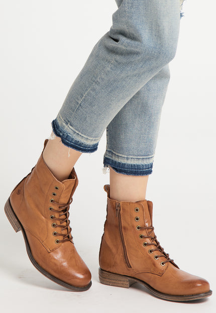 DreiMaster Vintage Women's Soft Leather Ankle Boots