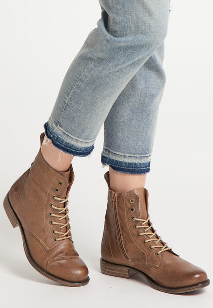 DreiMaster Vintage Women's Soft Leather Ankle Boots